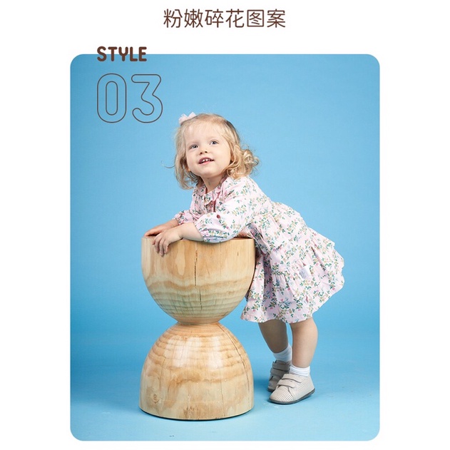 Váy thu xuất Hàn hoa hồng cho bé gái