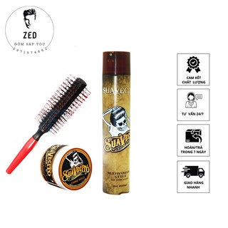 Combo gôm sáp suavecito tạo kiểu, giữ nếp cho tóc. hàng chính hãng