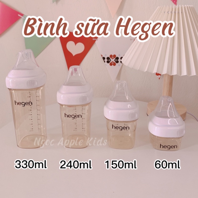 Bình sữa Hegen PPSU Fullbox chính hãng/ Tách set 150ML/240ML/330ML