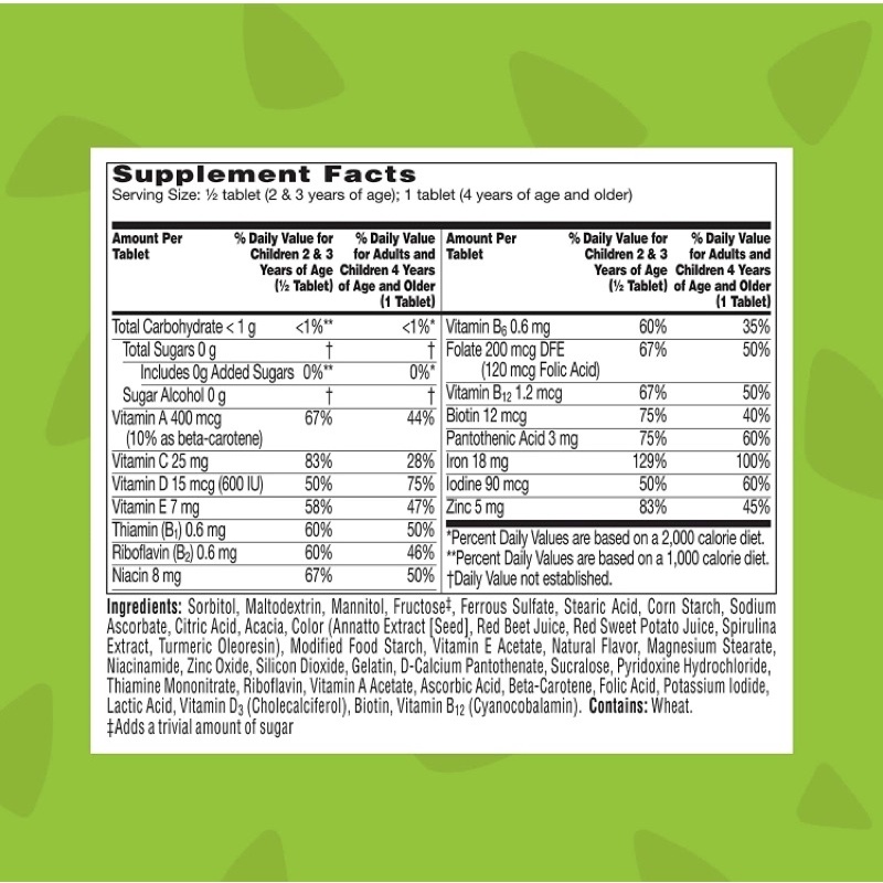 Kẹo dẻo viên nhai vitamin tổng hợp cho bé Flintstones Multivitamins 160viên USA