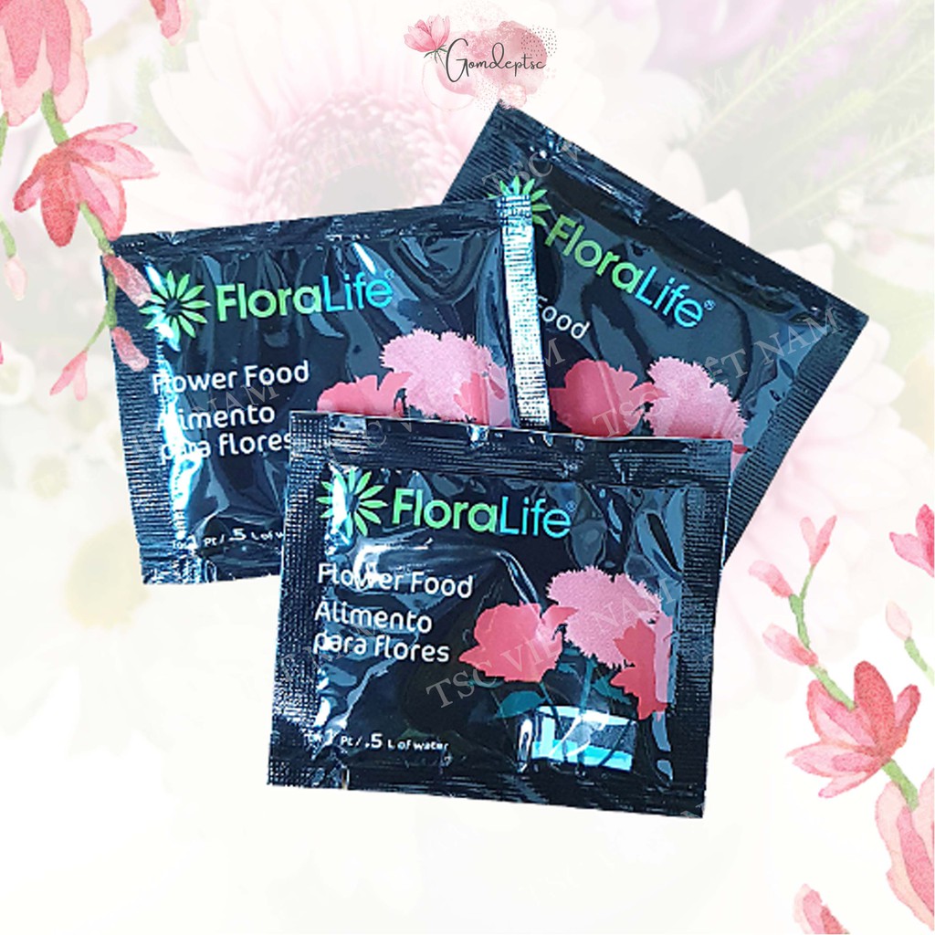 Gói Dưỡng Hoa Tươi Lâu Tàn Khi Cắm Xốp, Lọ Hoa, Bình Hoa Trang Trí 1 Gói 5 Gram - Floralife Flower