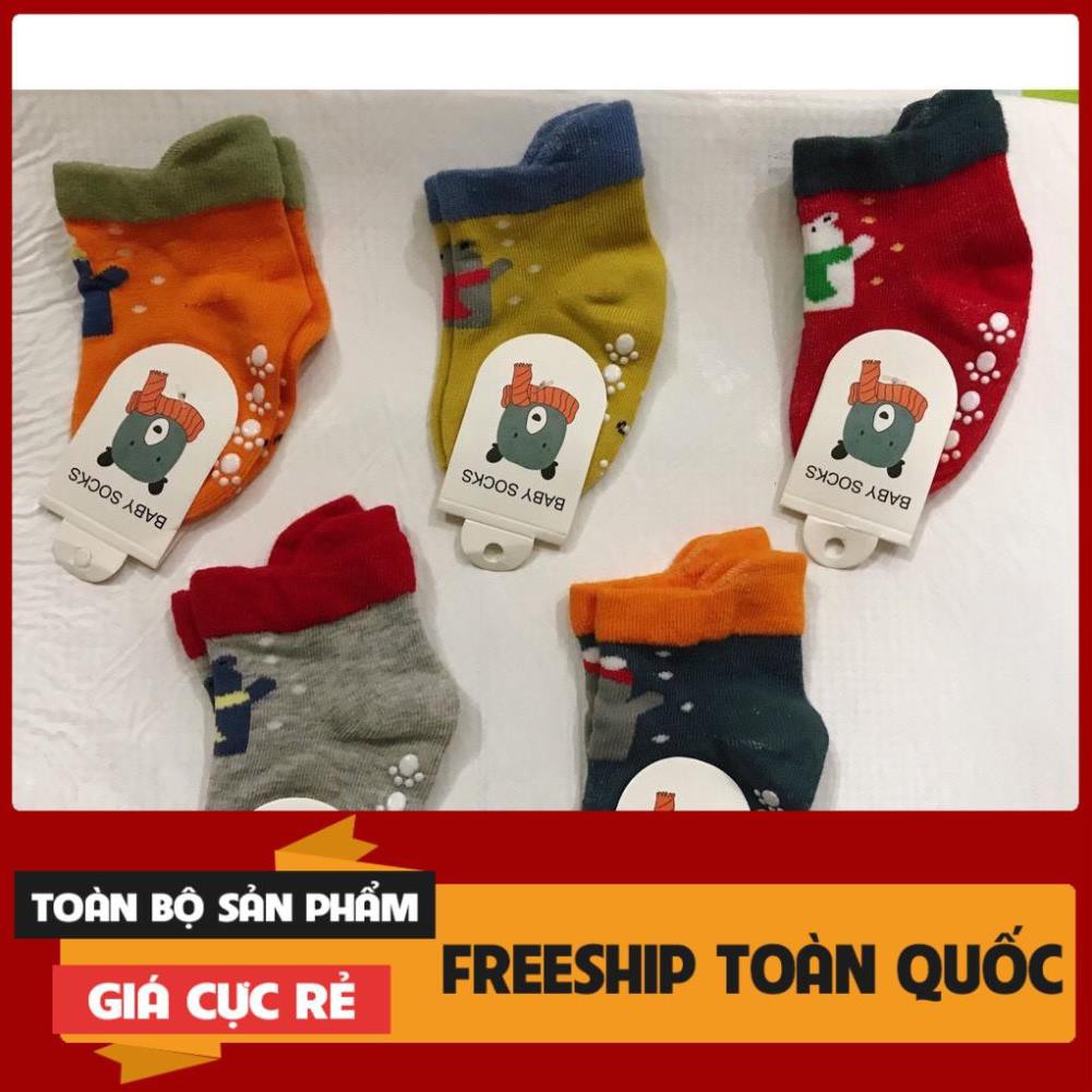 TẤT GẤU TRẺ EM CHỐNG TRƯỢT BABY SOCKS 0-2 TUỔI