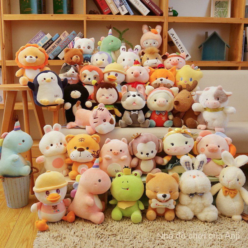 【Collection of dolls！】AIXINI 20 Styles Stuffed Animal Plush Toys, Cute Soft Rabbit/Dinosaur/ Bear/Tiger/Lion/Pig  Plush Stuffed Animal Toy Doll, Gift for Kids Babies Birthday Party Home Décor