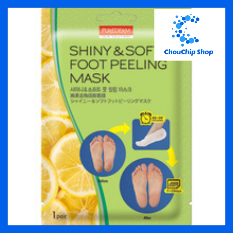 Set 2 túi mặt nạ thay da chân Purederm Shiny & Soft Foot Peeling Mask 1 pair/túi