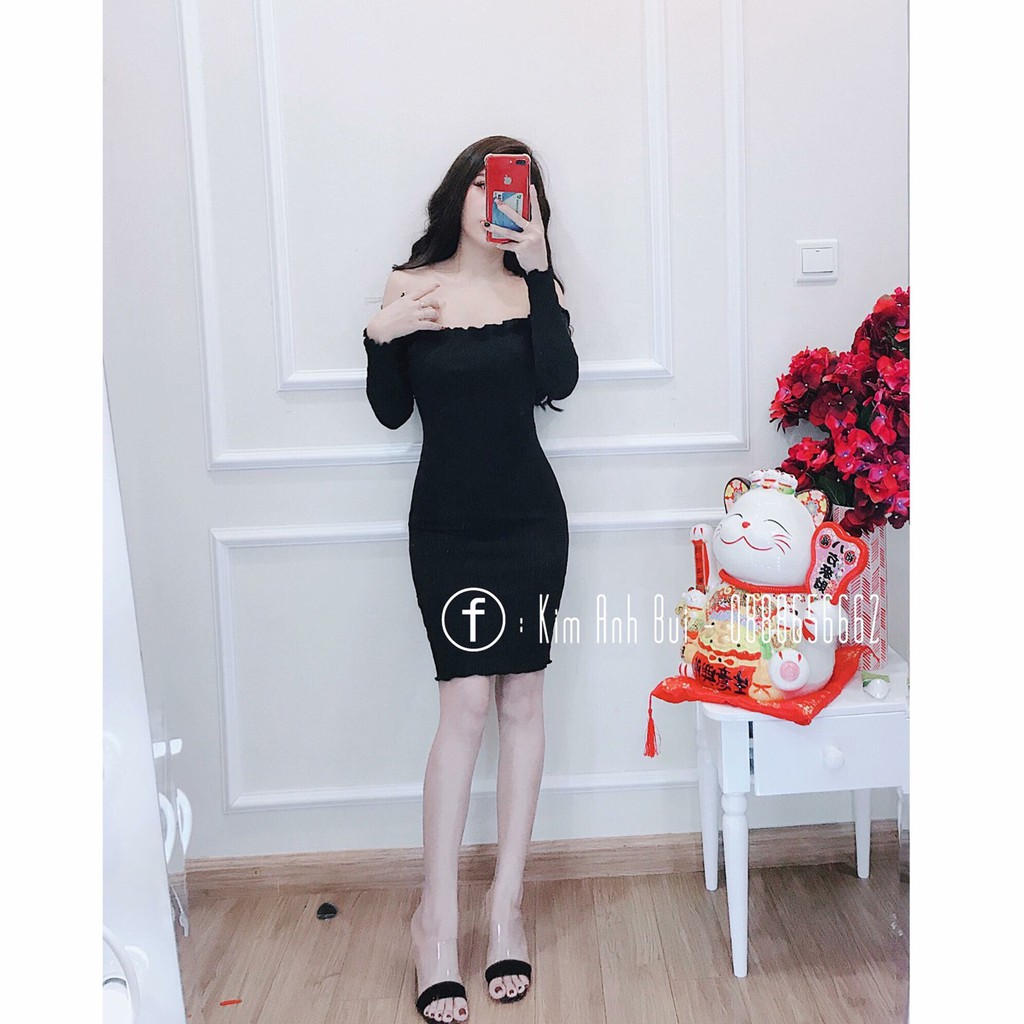 Đầm Body Sexy Trể Vai Tay Dài | BigBuy360 - bigbuy360.vn