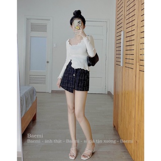 [Ảnh thật] Áo len cổ lệch Baemi - SML
