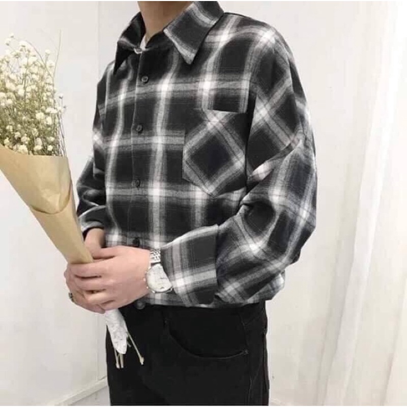 Áo Sơmi Fannel Caro Tay dài Có Túi