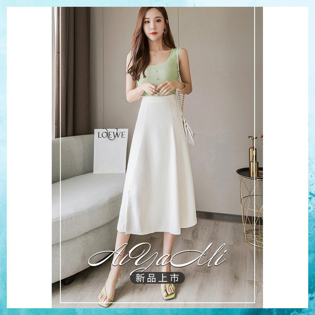 [FreeShip] Chân Váy Chữ A Dài, Đầm Nữ Trắng Đen Dài Xẻ Cạnh Công Sở | BigBuy360 - bigbuy360.vn
