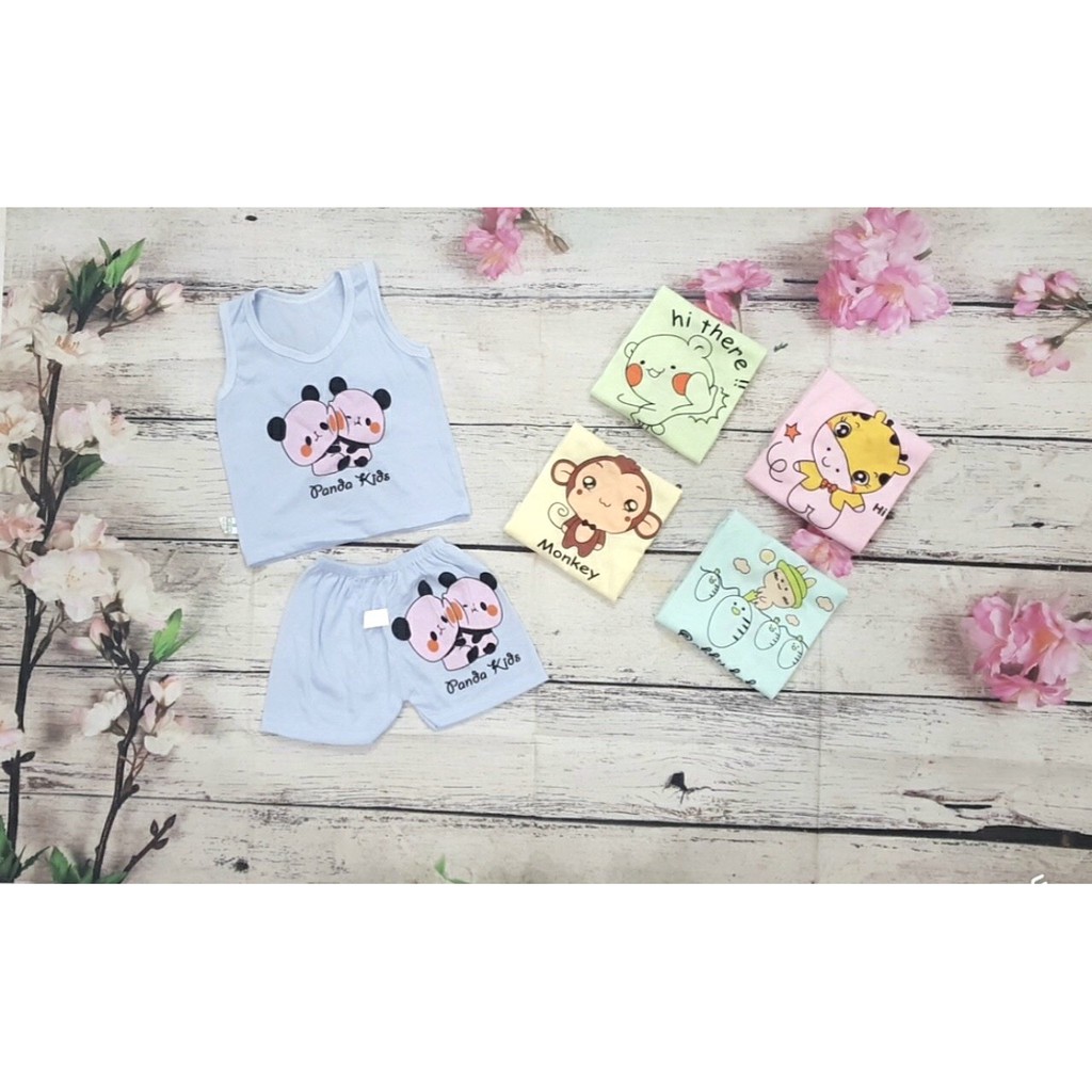 ba lỗ sợi coton- Sét 5 bộ ba lỗ cho trẻ sơ sinh- bộ ba lỗ bé trai-bộ ba lỗ bé gái