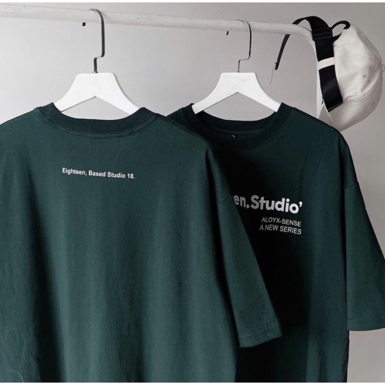 Áo Thun Tay Lỡ Xanh Lá EIGHTEEN Nam Nữ Phong Cách Ulzzang Unisex GTM