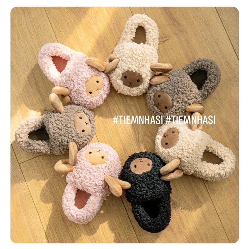 Giày bông cừu và thỏ