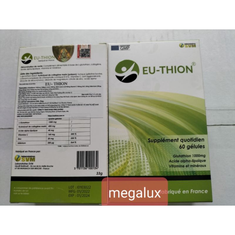 Viên Uống Trắng Da EU-THION Chính Hãng