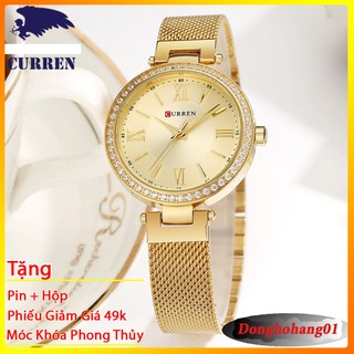 [NỮ TÍNH] Đồng Hồ Nữ Curren Chính Hãng Dây Thép Không Gỉ 9011 Size 30mm Nhẹ Nhàng Xin Xắn