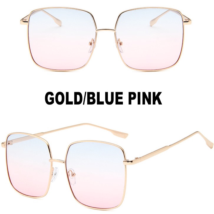 Kính mát vuông bản lớn chống tia UV400 bảo vệ mắt kiểu dáng sang trọng