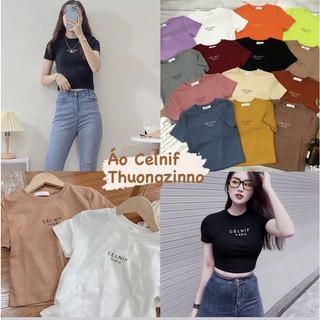 Áo croptop CeLNif Paris chất thun lạnh đay dặn chất lương loại 1 Áp phông hàng Quảng Châu
