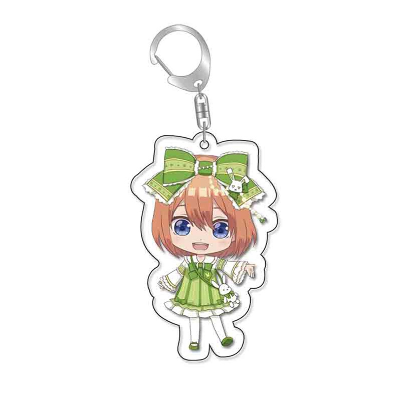 Móc Khóa Acrylic Hình Trái Tim Anime The Quintuplets Nakano Ichika Nino Miku Yotsuba Itsuki Sisters