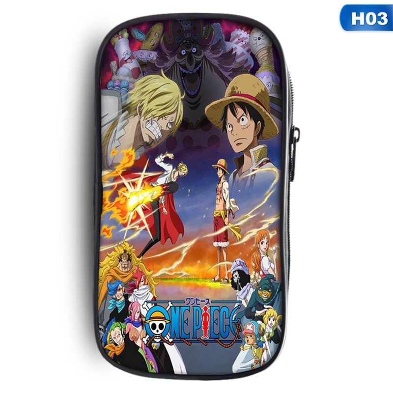 1 Hộp Bút Da In Hình Hoạt Hình One Piece 3d Độc Đáo