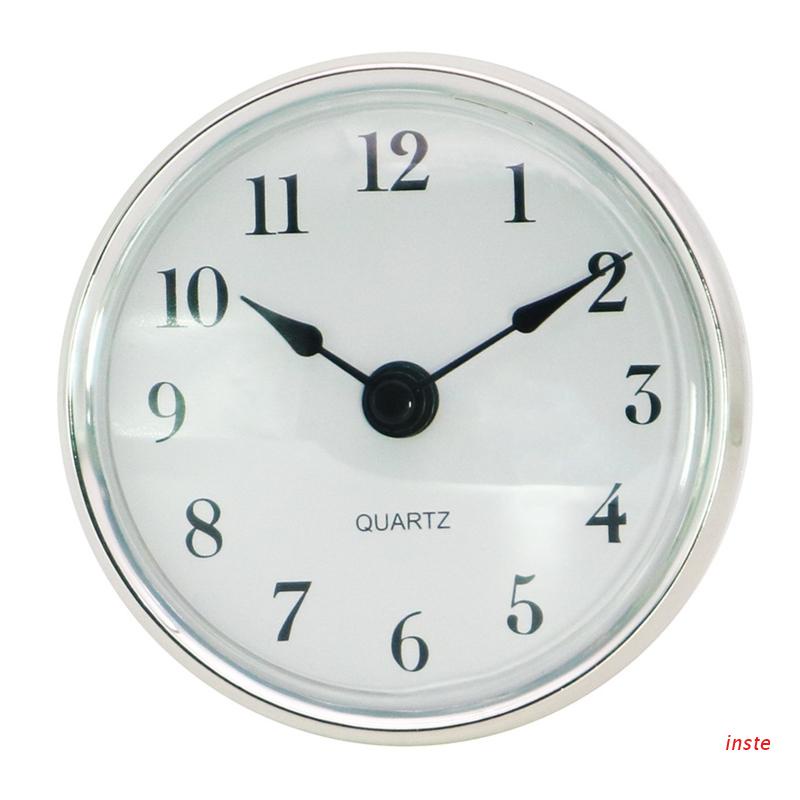 Inste Đồng Hồ Treo Tường Thạch Anh Tròn Tráng Bạc 80mm Có Số Tự Lắp Ráp Phong Cách Retro