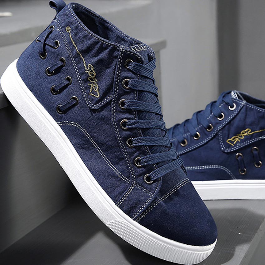 Giày cao cổ nam sneaker vải jean thời trang bền đẹp ZATA-SKS02 | BigBuy360 - bigbuy360.vn