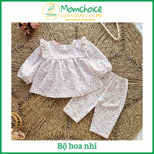 Bộ hoa nhí tay cánh tiên dễ thương cho bé❤️FREESHIP❤️Đồ bộ bé gái từ 3kg-18kg chất thô cara