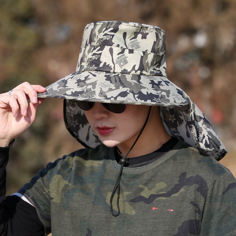 Mũ Vành Tròn Chống Tia UV In Họa Tiết Rằn Ri Có Thể Tháo Rời Thoáng Khí