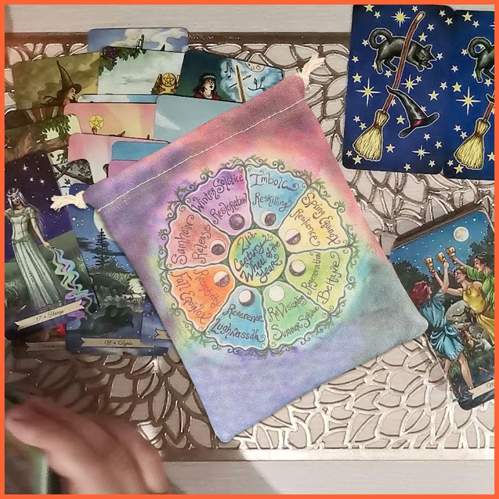 Túi Dây Rút Vải Canvas In Họa Tiết Trăng Sao Thần Bí