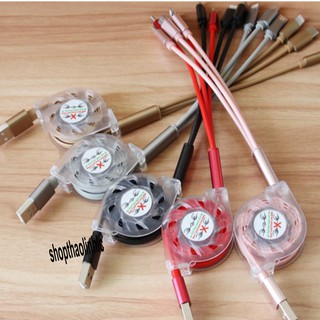 [SIÊU BỀN-SIÊU CHẮC] Dây Sạc 3 Đầu sở hữu Dây Rút-Sạc dây rút đầu usb đa năng 3 đầu sạc dùng cho điện thoại và máy tính 