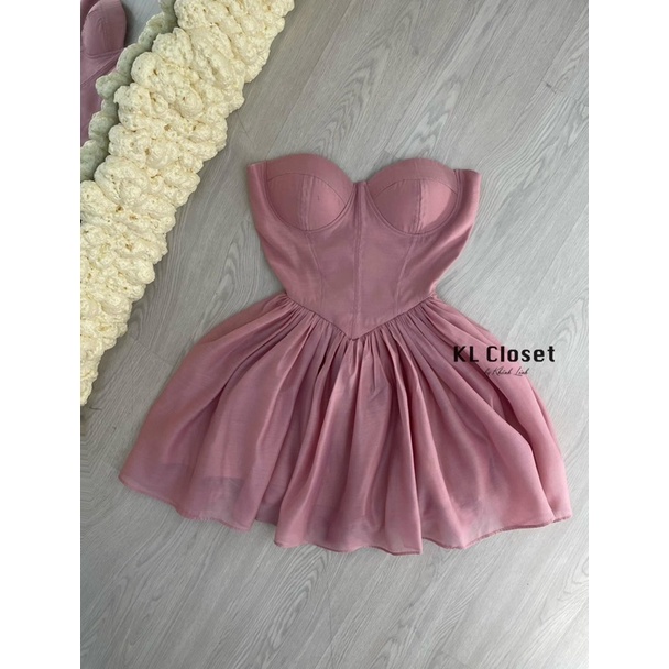 Váy tơ Cup ngực