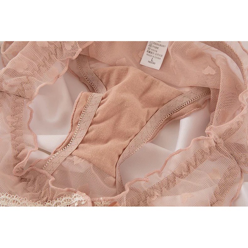 Quần Lót Ren Nữ mềm mại phối tim Sexy đính nơ xinh xắn mẫu H008 | BigBuy360 - bigbuy360.vn