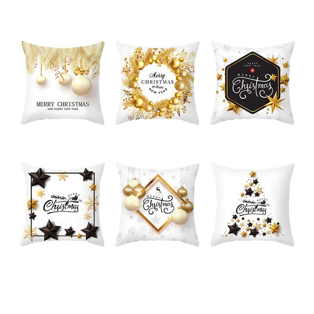 CONOPERY Vỏ Gối Hình Vuông In Họa Tiết Giáng Sinh Trang Trí Nhà Cửa