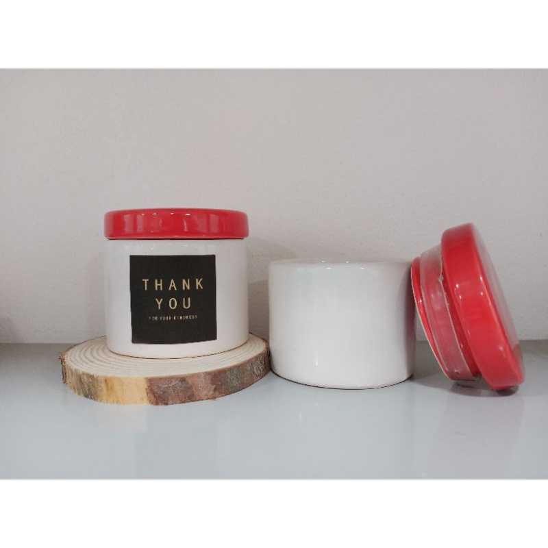 Hũ sứ có nắp dung tích 100ml - hũ đựng nến, đựng kẹo hay gia vị