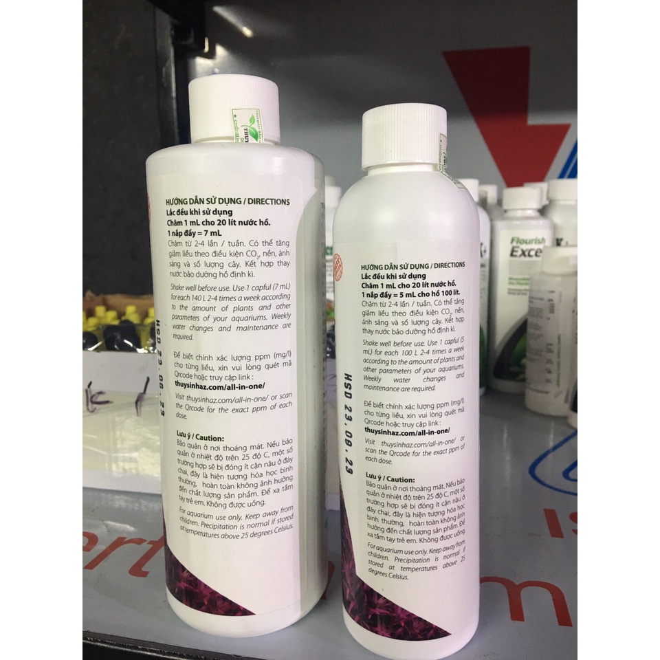 PHÂN NƯỚC TỔNG HỢP ALL IN ONE PRO 230ML, 500ML - Phân nước thuỷ sinh Huệ Béo