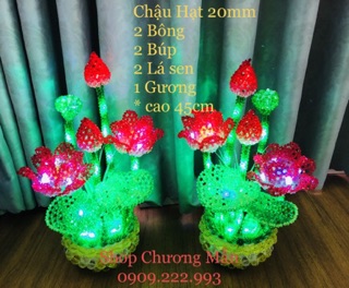 Hoa Sen Hạt Cườm Đèn LED Đủ Size