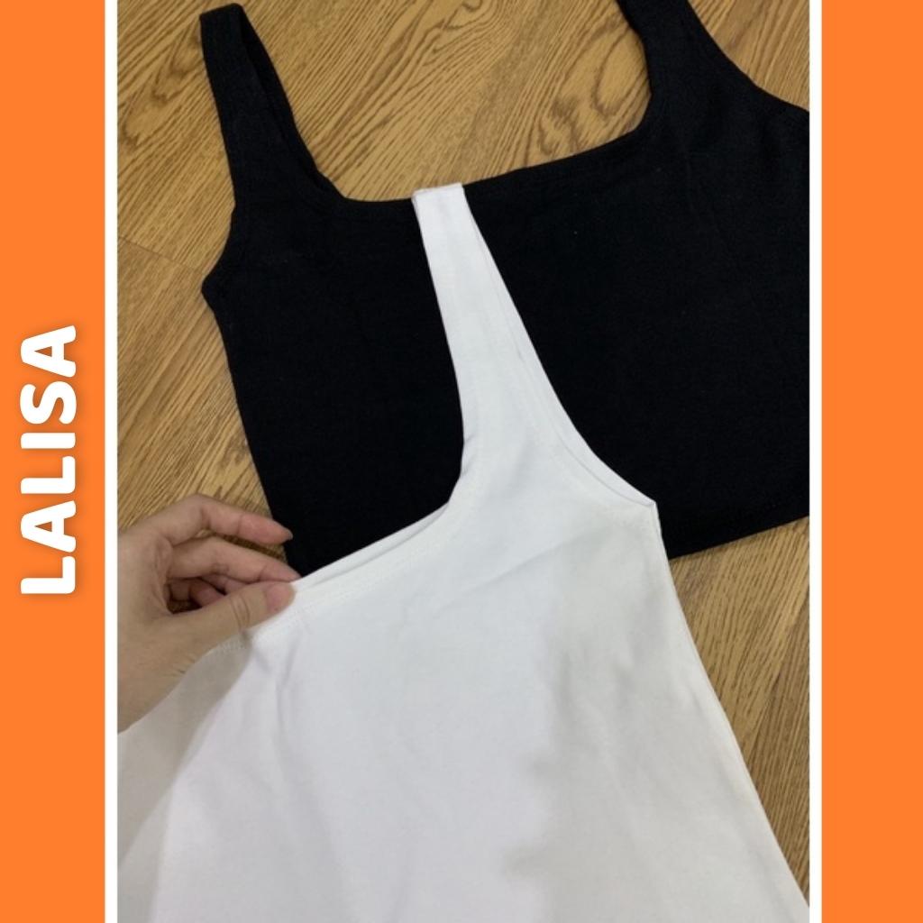 Áo Thun Croptop Nữ LALISA Áo Croptop Nữ Ôm Body Sexy Cổ Chữ U Hay Dây Bản To Phù Hợp Đi Chơi Dạo Phố AOE022