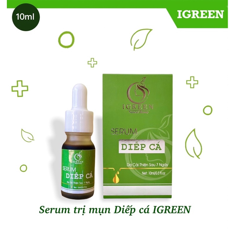 Serum IGREEN Diếp cá Sạch mụn, mờ thâm, thu nhỏ lỗ chân lông 10ml | BigBuy360 - bigbuy360.vn