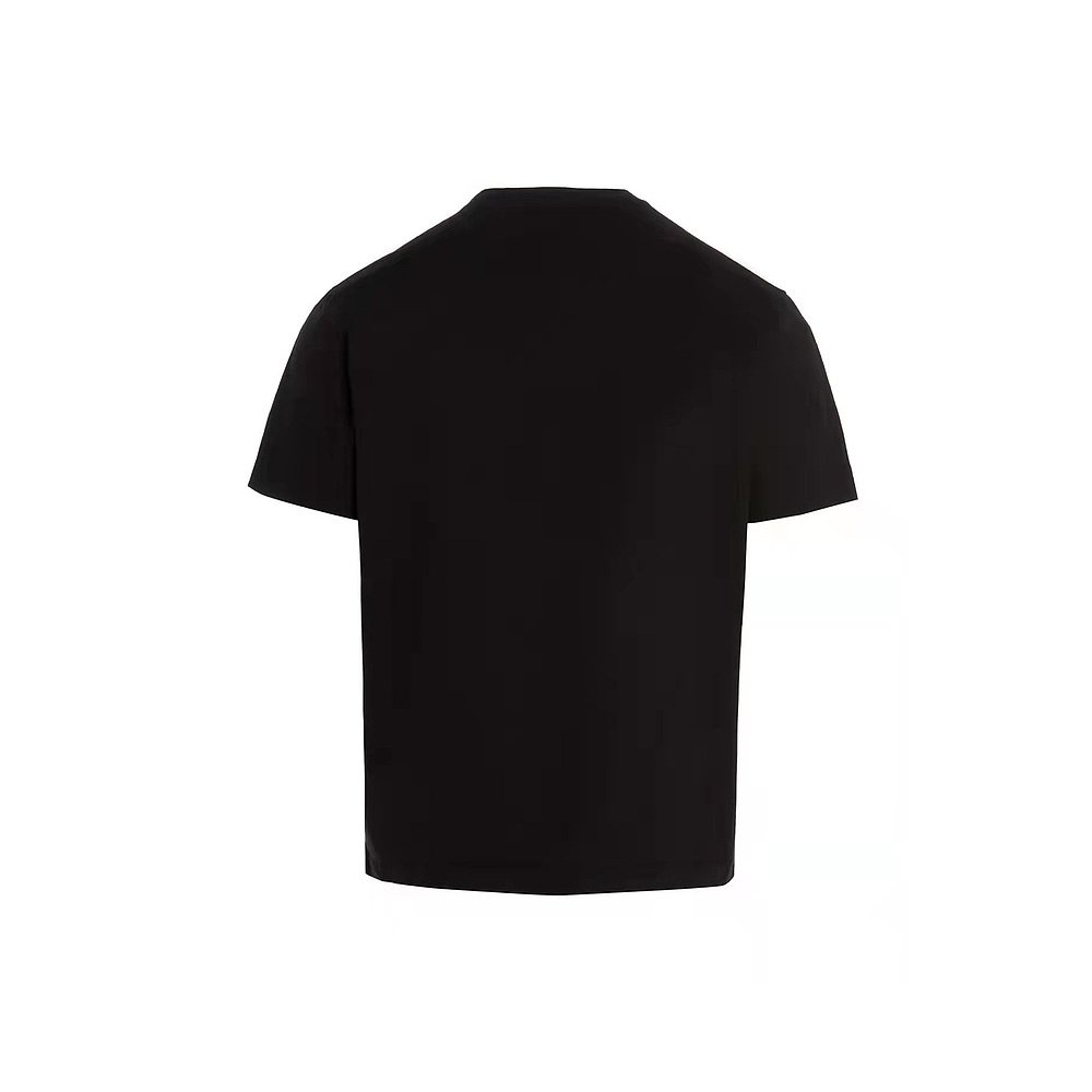 Áo thun tay ngắn màu đen in hình chữ Dsquared2 cho nam và nữ