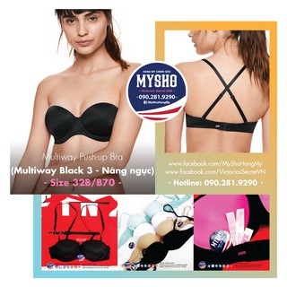32B/B70 - Áo lót nâng ngực tháo dây, màu đen - Victoria's Secret USA