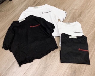 ÁO CROPTOP CUỐN BIÊN GUM