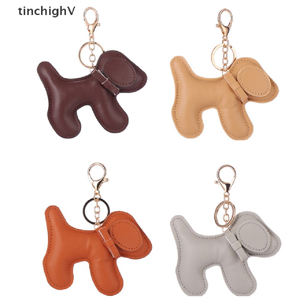 [TinchighV] Móc Khóa Da PU Hình Chó Con Và Động Vật Dễ Thương Sáng Tạo Trang Trí Túi Xách [Mới]