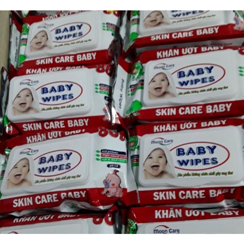 Khăn ướt baby wipes 80g an toàn cho bé luôn date xa