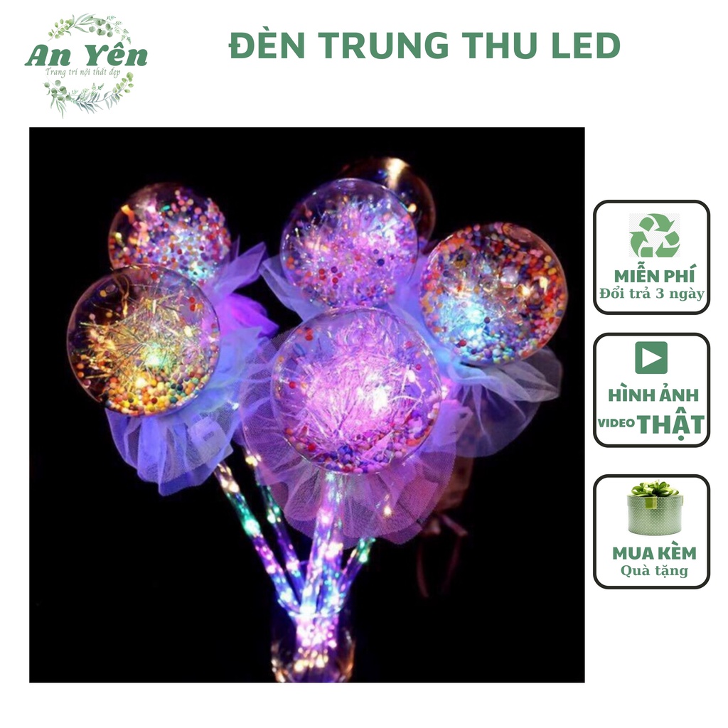 ĐÈN TRUNG THU LED CẦM TAY PHÁT SÁNG HÍT HOT 2021, gậy phát sáng quả cầu pha lê đèn nhấp nháy