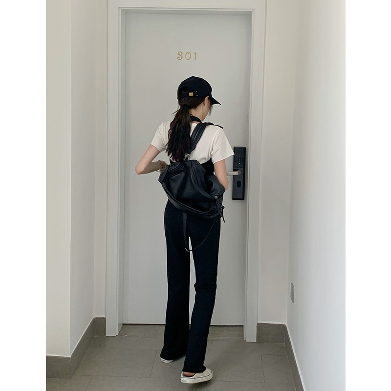 NRVP Quần ống rộng lưng cao phong cách hàn quốc thời trang mùa hè 2021 dành cho nữ