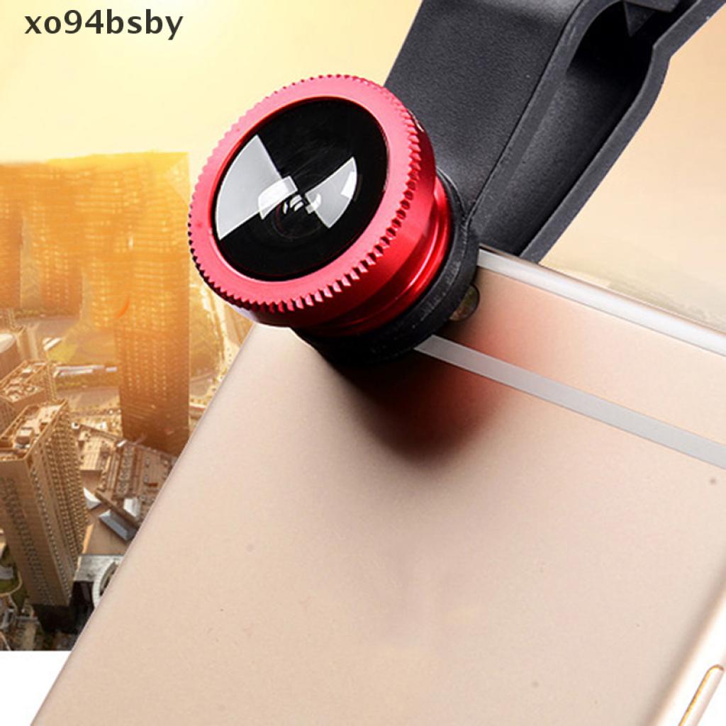 [xo94bsby] Universal 3 In1 Fisheye Wide Angle Macro Camera Lens Kit Clip on Mobile Phone [xo94bsby]