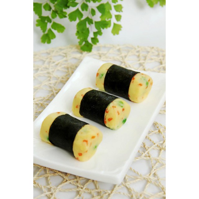 Mành tre cuộn sushi, cuộn kimbap cho bé, cỡ vừa kèm muôi xới