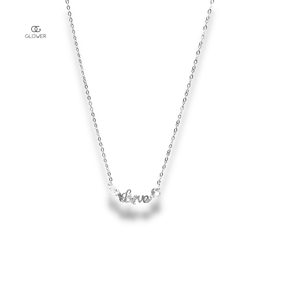 Vòng Cổ Nữ Bạc 925 Đính Kèm Mặt Chữ Love Bassic GLOWER