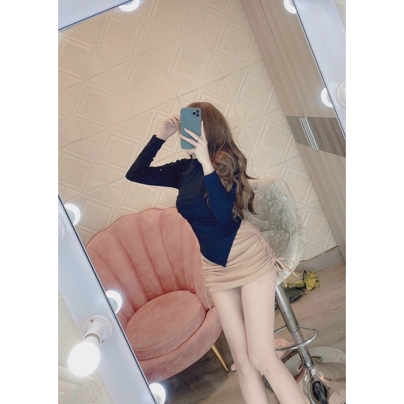 chân váy body rút 2 bên kèm quần trong