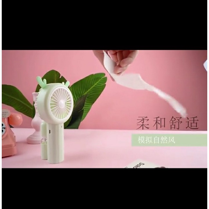 QUẠT MINI- PHUN SƯƠNG Cầm Tay Quạt Mini Tích Điện Phun Sương Hơi Nước Tạo Ẩm 1200mAh HOT