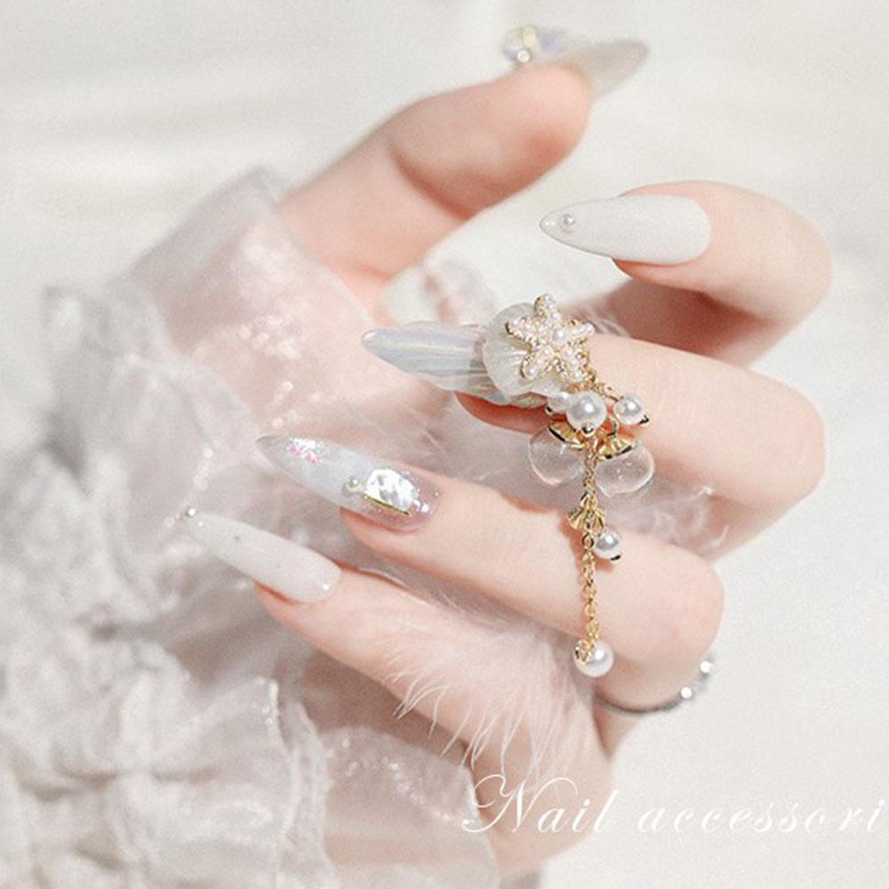 Phụ Kiện Trang Trí Móng Tay Hình Vỏ Sò Xinh Xắn Chất Lượng Cao