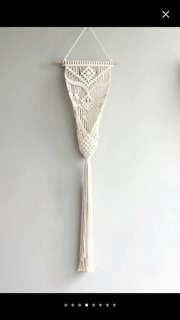 Rèm Macrame treo chậu hoa lên tường