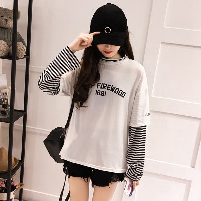 Harajuku Striped Women T-shirt | BigBuy360 - bigbuy360.vn
